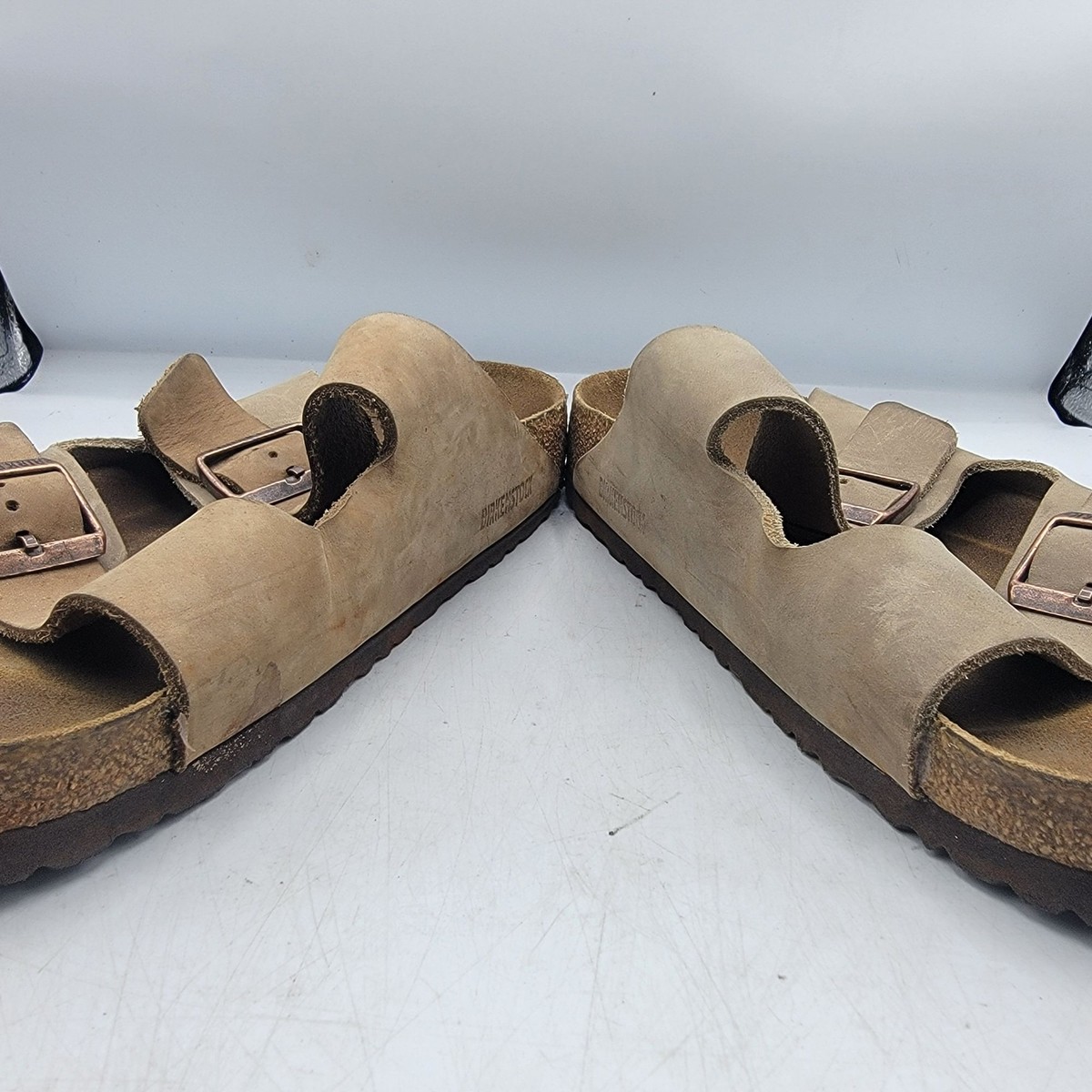 Birkenstock Mens 12 Brown Sandals Casual Outdoors Beach Summer Outdoor Arizona | Oiled Leather | Cognac – Birkenstock Midtown main image 4