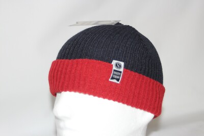 Salty Crew Alpha Cuff Beanie Knit Style in Navy and Rust