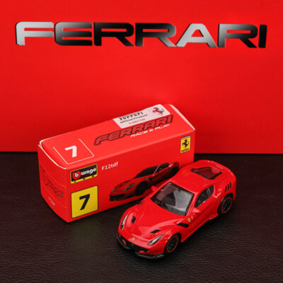 TG Bburago 1:64 Red Ferrari F12TDF Racing Sports Model Toy