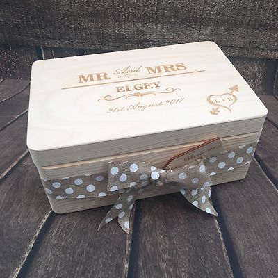 Personalisierte Erinnerungsbox Hochzeit Andenken Aufbewahrung Braut Geschenk Gravur