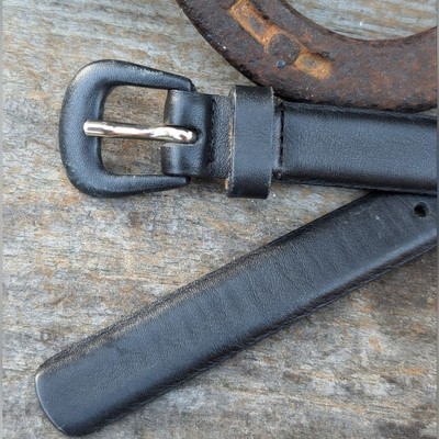 Talbots Black Italian Leather Belt Women display picture 2