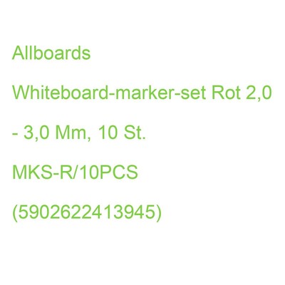 Allboards Whiteboard-marker-set Rot 2,0 - 3,0 Mm, 10 St. MKS-R/10PCS (5902622413