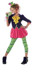 California Costumes - Girls Tween - The Mad Hatter Costume, Multi, Large 10-12