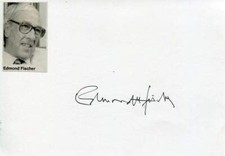 BIOCHEMIST Edmond H. Fischer NOBEL PRIZE autograph, signed card