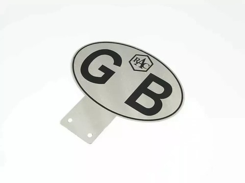 Vintage Car "GB" Great Britain Front Grill Decal Badge (Metal) |Fit For - Picture 3 of 5