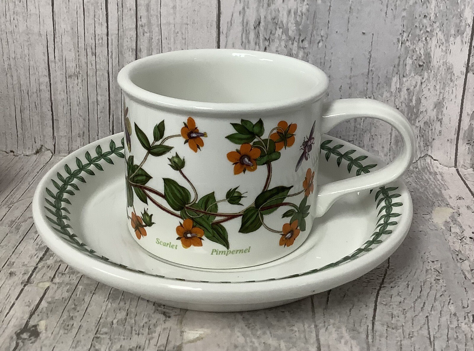 Portmeirion Botanic Garden Tea Cups and Saucers Set of 5 eBay