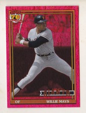 2021 Topps Archives Willie Mays /50 RED HOT FOIL SF Giants
