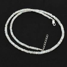 20" Ethiopian Opal Faceted Rondelle Beads, Ethiopian Opal Rondelles Necklace