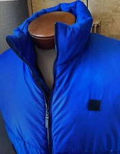 Le Jean De Marithe Francois Girbaud Men blue Puffer Vest 2XL