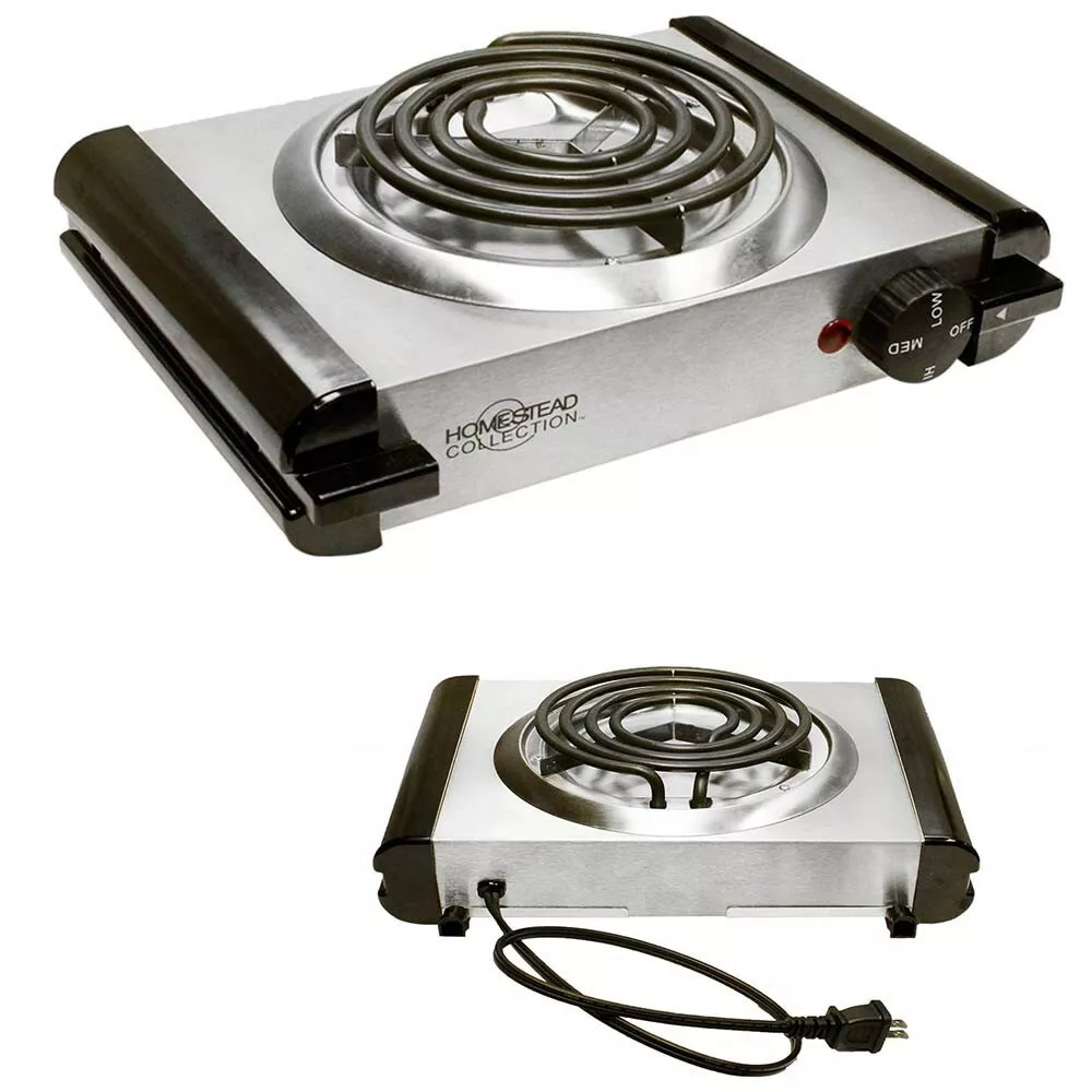 Electric Single Burner Stove Portable Cooking Range Camping 120V/1000W