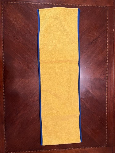 Aime Leon Dore ALD Gothic Fleece Scarf in Oil Yellow 66” x 10” Extra Soft Plush - Picture 5 of 10