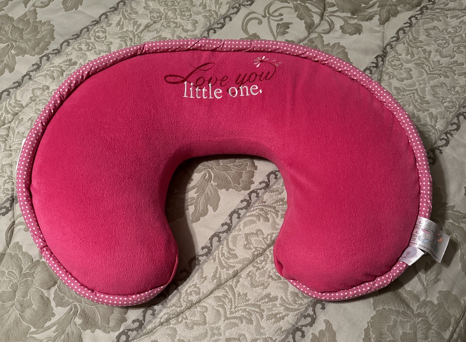 Original Boppy Nursing Pillow, Support, Tummy Time Bright Pink-image