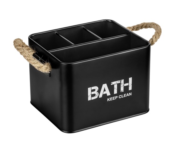Wenko Badbox Gara Schwarz Stahl Industrieller Stil Ordnung SchöNes Design-image