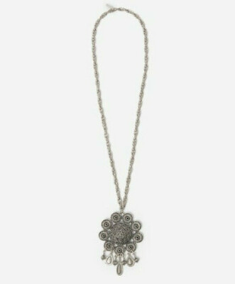 Silberne Metallkette mit Blume und Pampillen The Kooples
