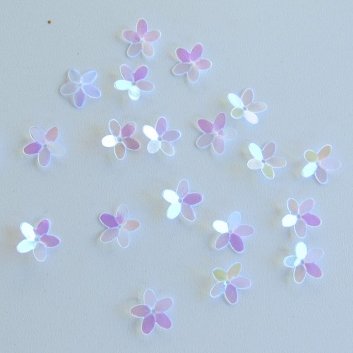 Pailletten 5 Blütenblüten Kristall Iris schalenförmig ~10 mm ~150 Stück lose [#7029] - Bild 1 von 2