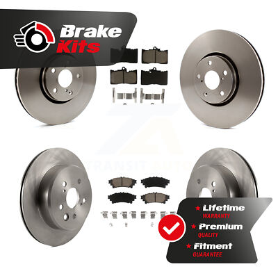 Front Rear Disc Brake Rotors Ceramic Pad Kit (6Pc) For 2014-2020 Lexus IS350 RWD