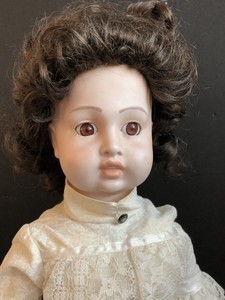 Vintage Porcelain Reproduction Of Antique Jumeau Triste Crescent Bru Bebe Doll Ebay
