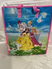 DISNEY PRINCESSES  REUSABLE TOTE BAG With Zip Closure