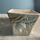 Vintage McCoy Pottery  4”  Planter W/ Lily Buds, Turquoise & brown — photo 1