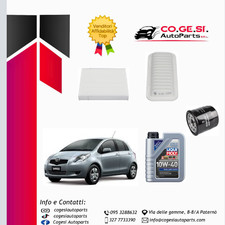 KIT TAGLIANDO FILTRI +4 LITRI OLIO 10W40 TOYOTA YARIS P9 1.0-1.3 BENZ. DAL 2005