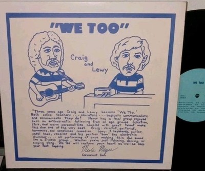 Craig and Lewy   We Too LP RARE PRIVATE MN FOLK SSW Craig Asp SIGNED AUTOGRAPHED
