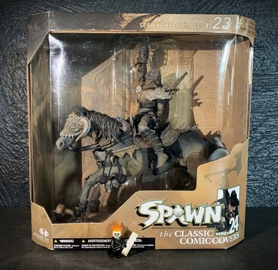 Spawn The Dark Ages Figur i23 Black Knight on Horse Serie 24 McFarlane Neu OVP
