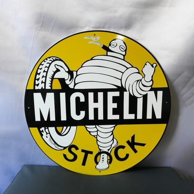 Michelin Stock   Vintage Bibendum Smoking Edition Metal Sign   50 cm (19.7 )
