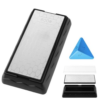Double-sided Diamond Sharpening Stone,Knife Stone with Silver