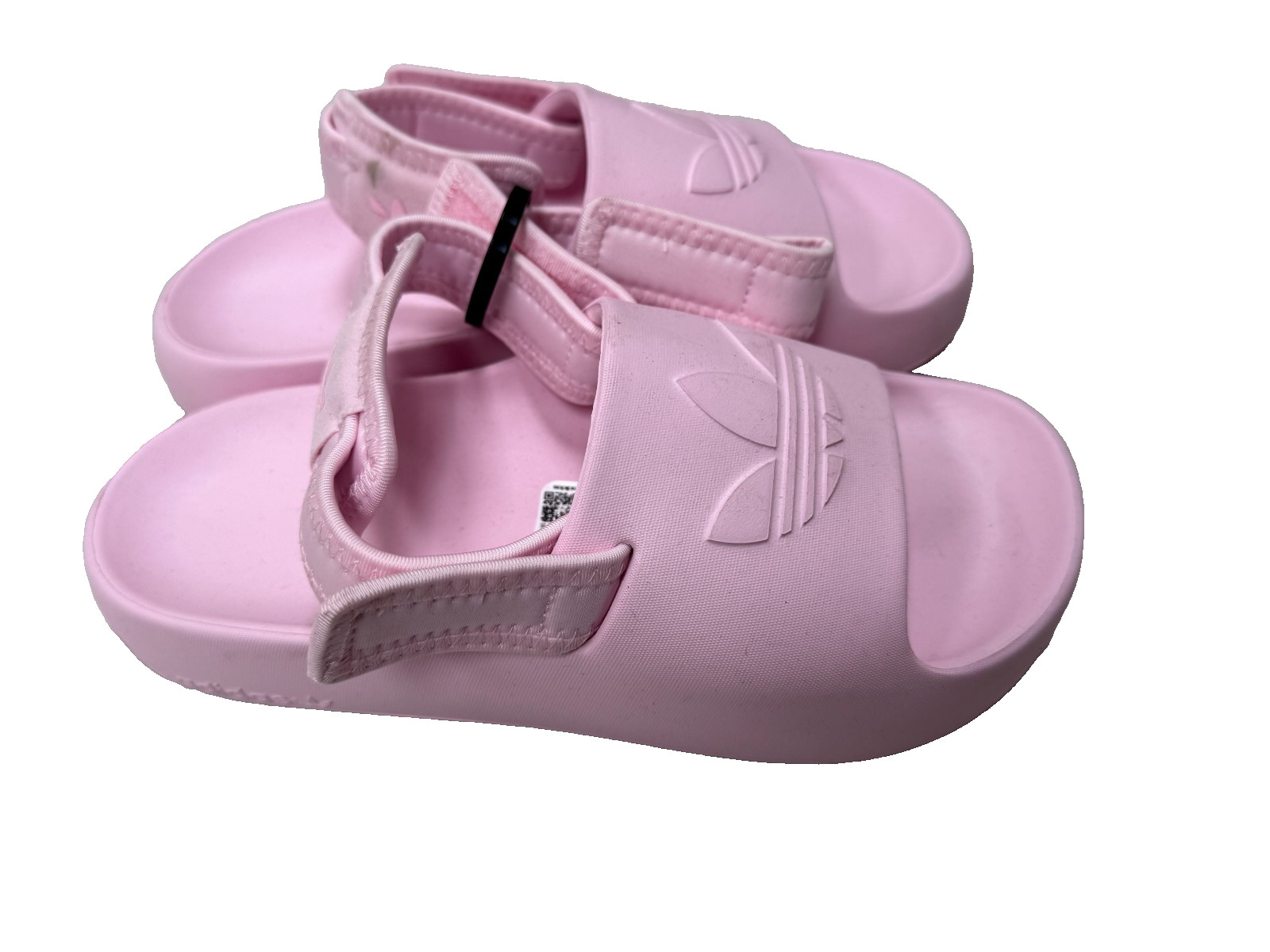 Adidas Originals Kids Sandals UK 4 EU 36 Pink Trefoil Adilette Strap Slides