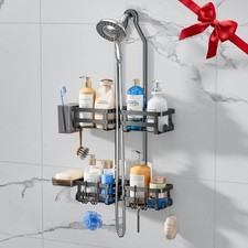 Aluminum Shower Caddy Hanging, Never Rust Shower Organizer- 4 Levels with