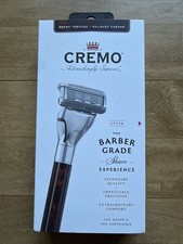 Cremo Brown Tortoise/Polished Chrome Kit  1 Razor And 2 Cartridges Barber Grade