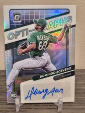 2022 Donruss Optic Domingo Acevedo RC Opti Graphs AUTO Silver Prizm #OG-DA- A's