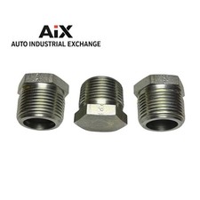 Lot of 3 Parker 1 HP-S Hex Head Pipe Plug 1-11 1/2 NPTF Steel 4500 PSI