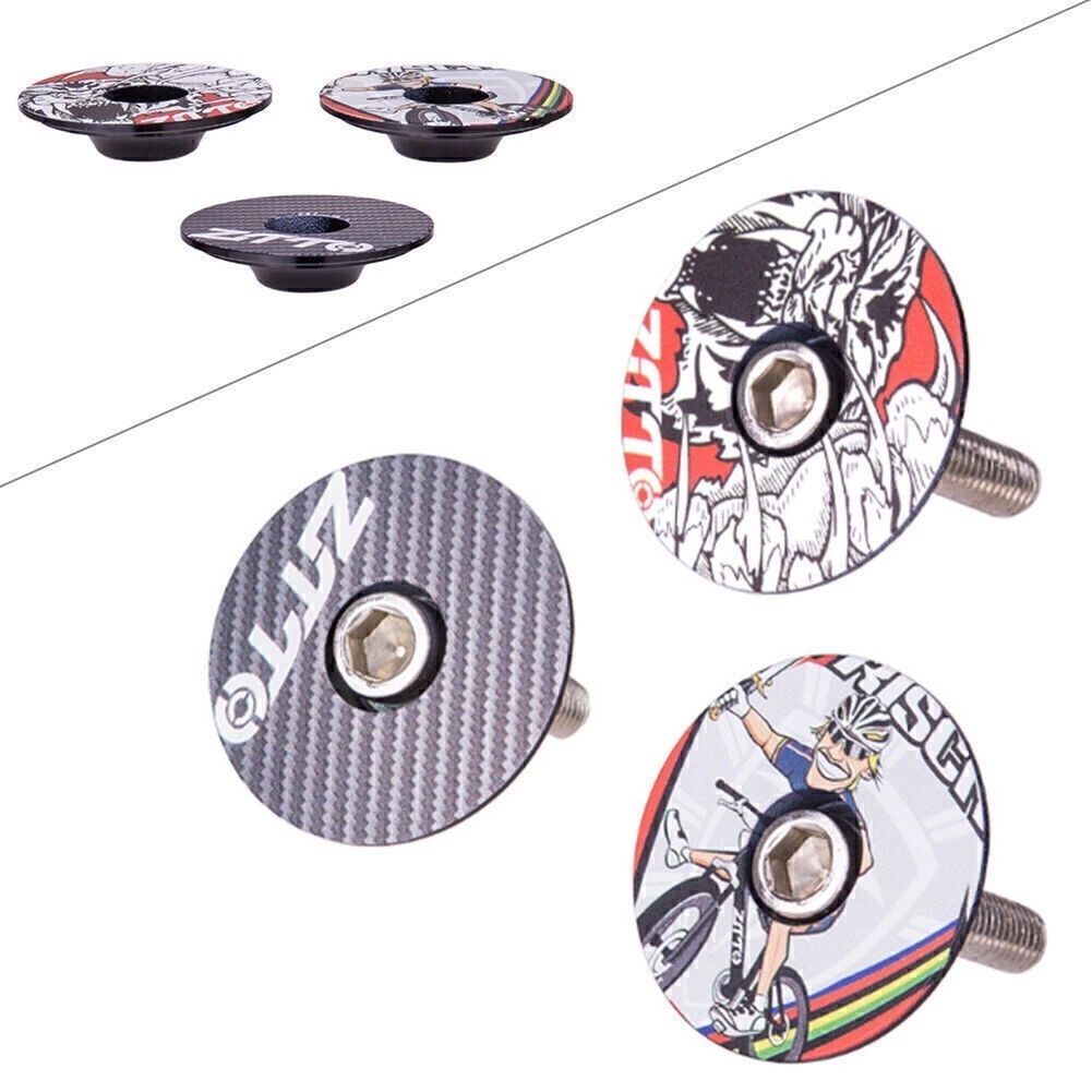 MTB Headset Stem 1-1/8"" Fork Top Cover Special Printing Cap Headsets ZTTO Alloy