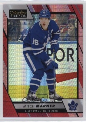 2023-24 O-Pee-Chee Platinum Red Prism 35/199 Mitch Marner #110 0il7