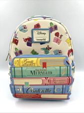 Mini mochila Loungefly Disney Princess Books Classics 10 pulgadas nueva con etiquetas