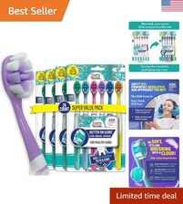 Gentle Toothbrush for Sensitive Gums - 8000 Softex Bristles, Pack of 24