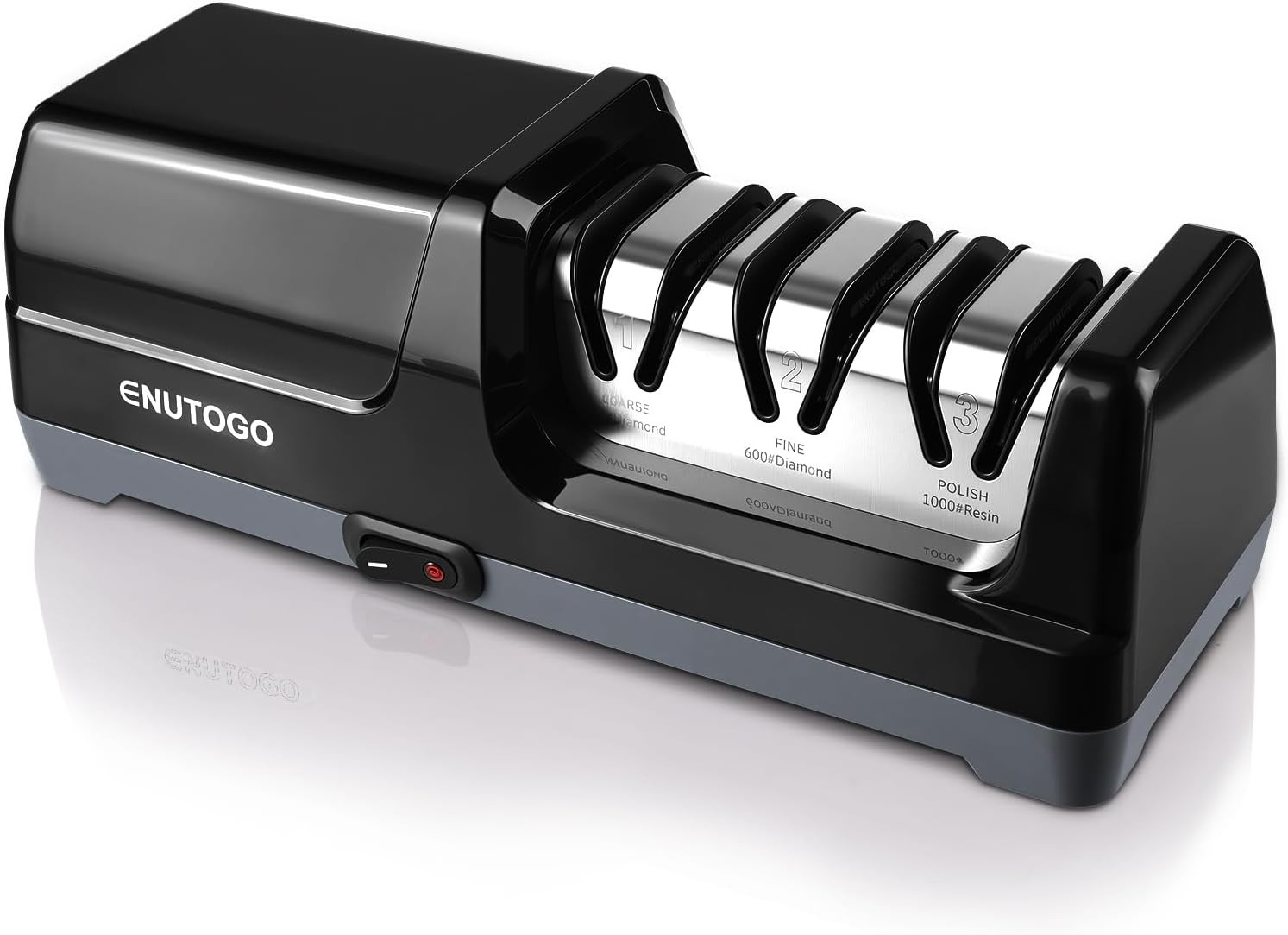 Knife sharpener, three-stage electric knife sharpener for kitchen knives,