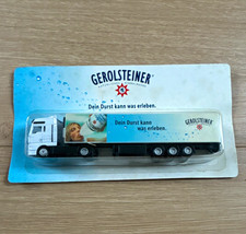 Gerolsteiner Werbetruck Sammelmodell Modell-LKW mit Auflieger auf Blisterkarte