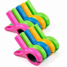 10 Pack Beach Towel Clips Heavy Duty Large Beach Essentials Chair Pool Clip