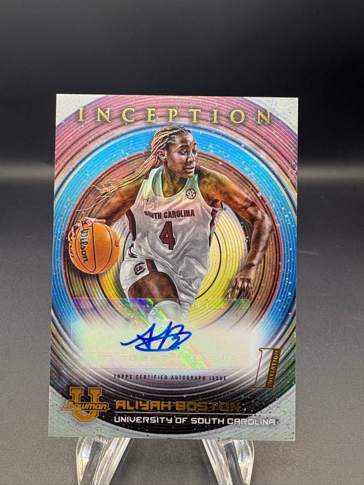 2022-23 Bowman Inception University - Autographs Aliyah Boston #BIA-ABN (AU, RC)