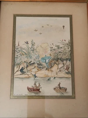 Tableau Miniature E. Gallet Le Vade ? 1807 Exposition Universelle Tour Eiffel - Photo 1/4