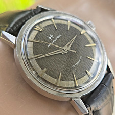 Vintage HAMILTON Accumatic A-501 men's watch Two-tone bark pattern dial 1961