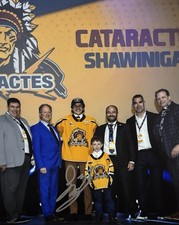 Frederic FREDDY BERGERON Signed 8x10 Photo! SHAWINIGAN CATARACTES 1st Rd! W/coa