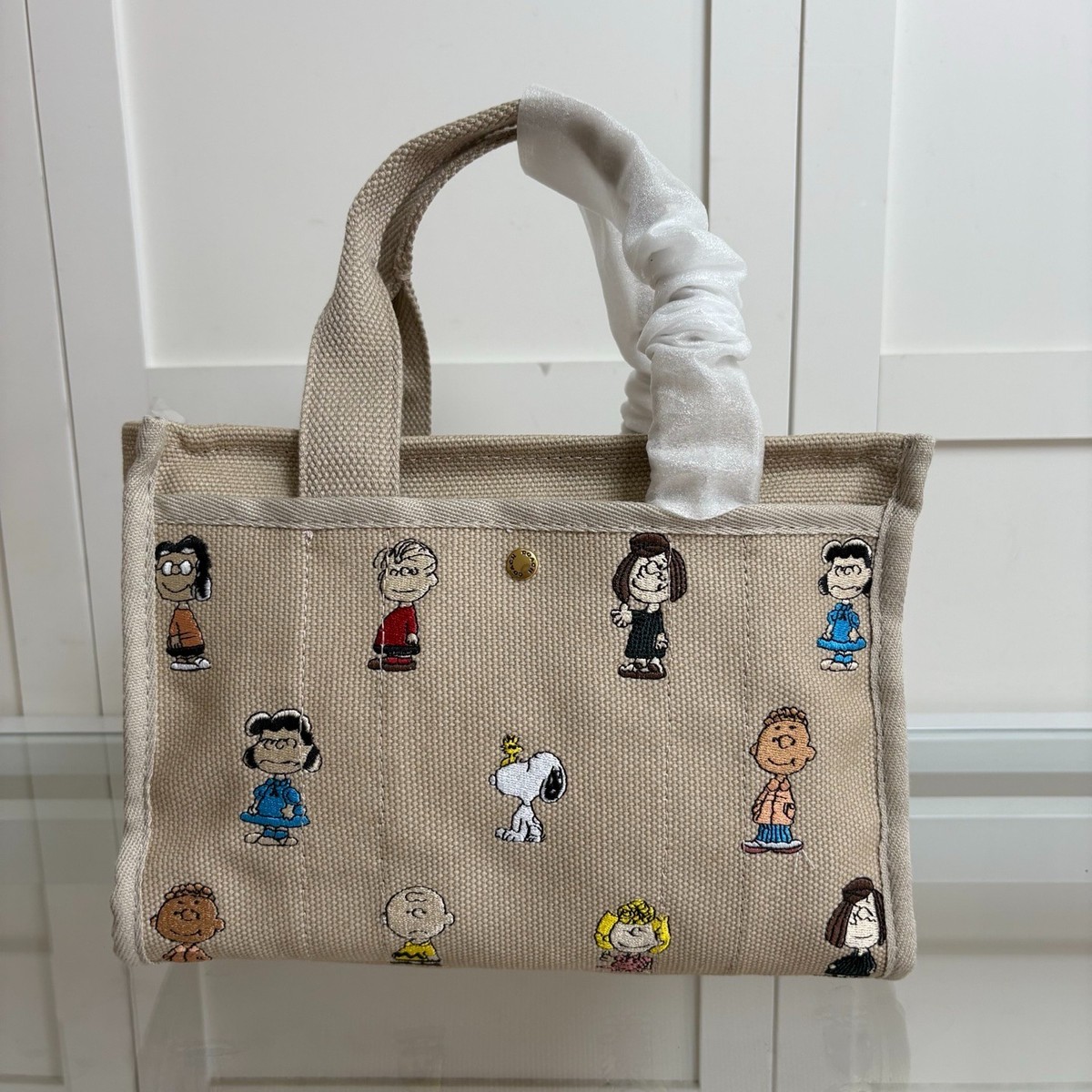 Coach CBH43 Peanuts Cargo 2WAY Tote Shoulder Bag 26 Cotton