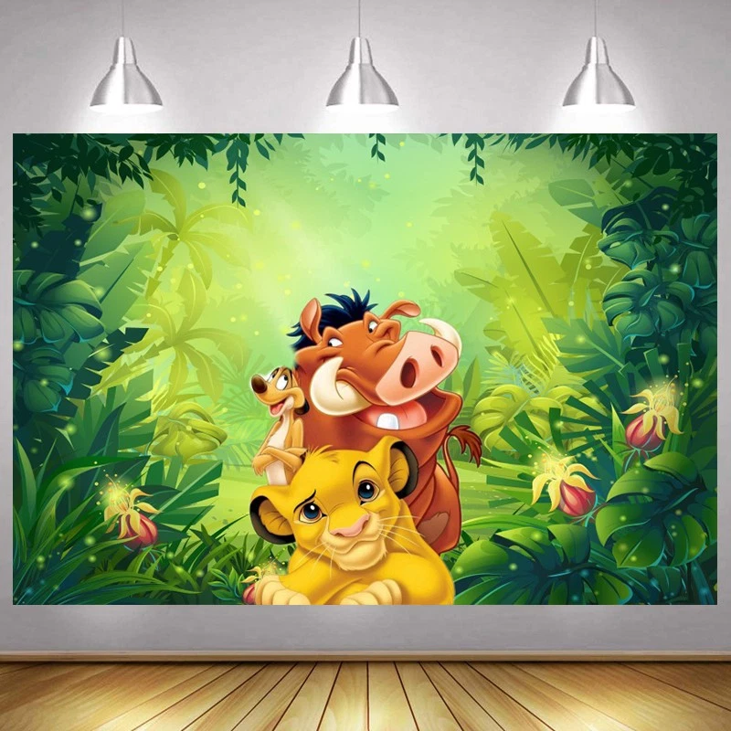 Simba Lion King Backdrop Baby Shower Boy Birthday Party Photo Background Banner - Image 2 of 4
