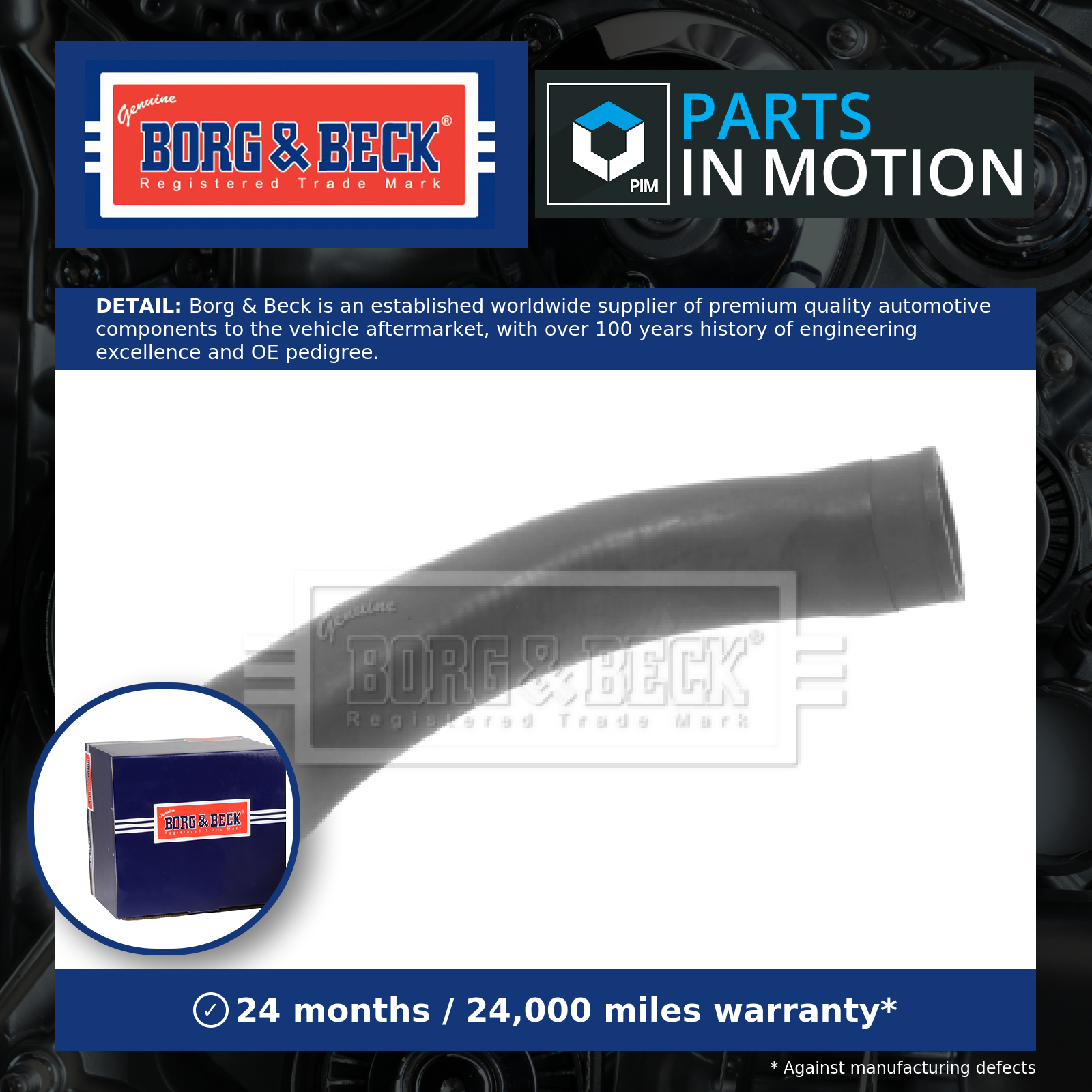 Turbo Hose Front Lower BTH1117 Borg & Beck Charger 6X0145832D Quality Guaranteed