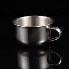 1pc Stainless Steel Shaving Bowl with Handle Durable Shaving Brush Mug Bowl