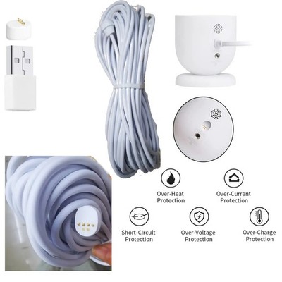 25 Fuß/7,6 m Wetterfestes Ladekabel für Google Nest Cam Kamera (Akku) Outdoor