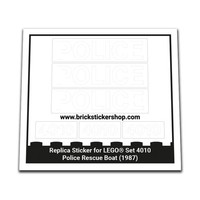 Replacement Sticker For Set 4010 - Police Rescue Boat
